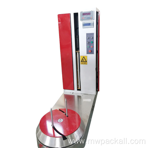 luggage wrapper machine with stretch film packing used in station with high quality